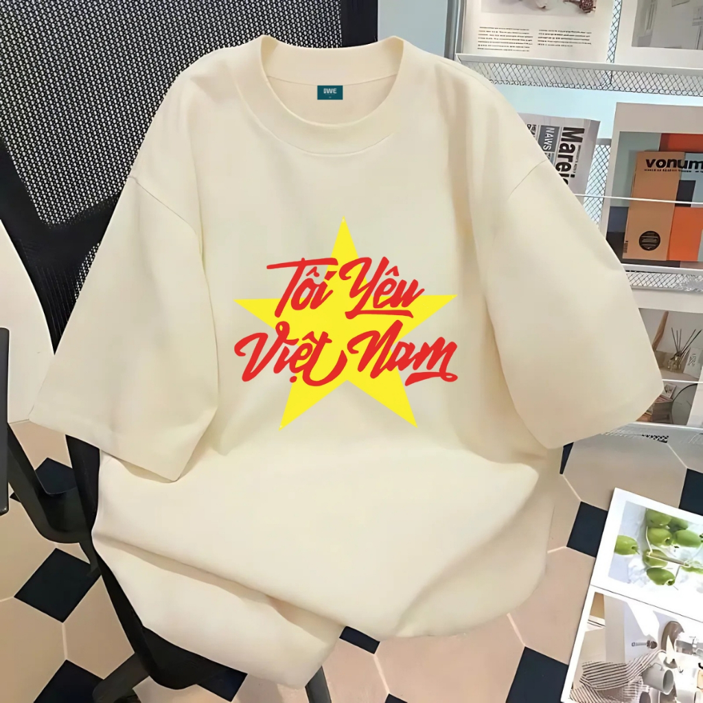 Áo thun Việt Nam cờ đỏ sao vàng dáng oversize rộng nam nữ local brand We Tee - WU1098_thumbnail_1