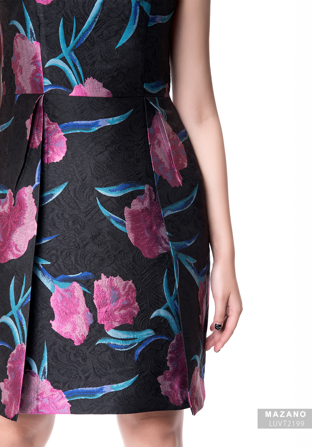 Đầm thân ôm hoa xòe sát tay_thumbnail_4