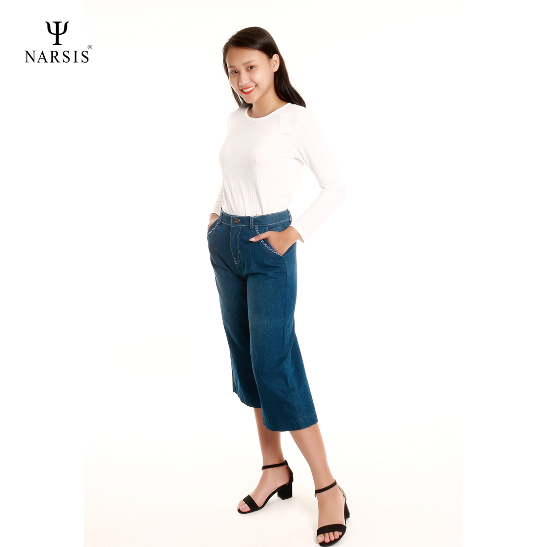 QUẦN BÒ LỬNG - P6015 NARSIS CHẤT LIỆU JEAN BỀN BỈ, CÁ TÍNH, TRẺ TRUNG, THỜI TRANG_thumbnail_0