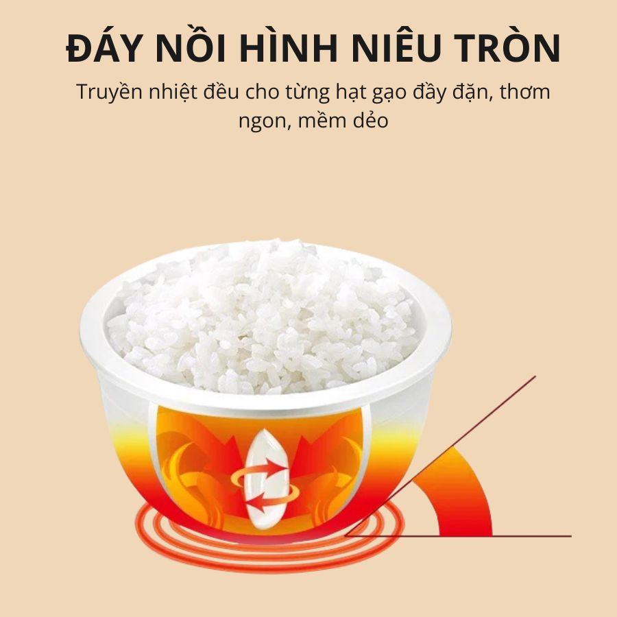 Nồi cơm điện lòng sứ dưỡng sinh 1.2L Mishio MK381 tặng kèm nồi hầm chậm 1Lít_thumbnail_8