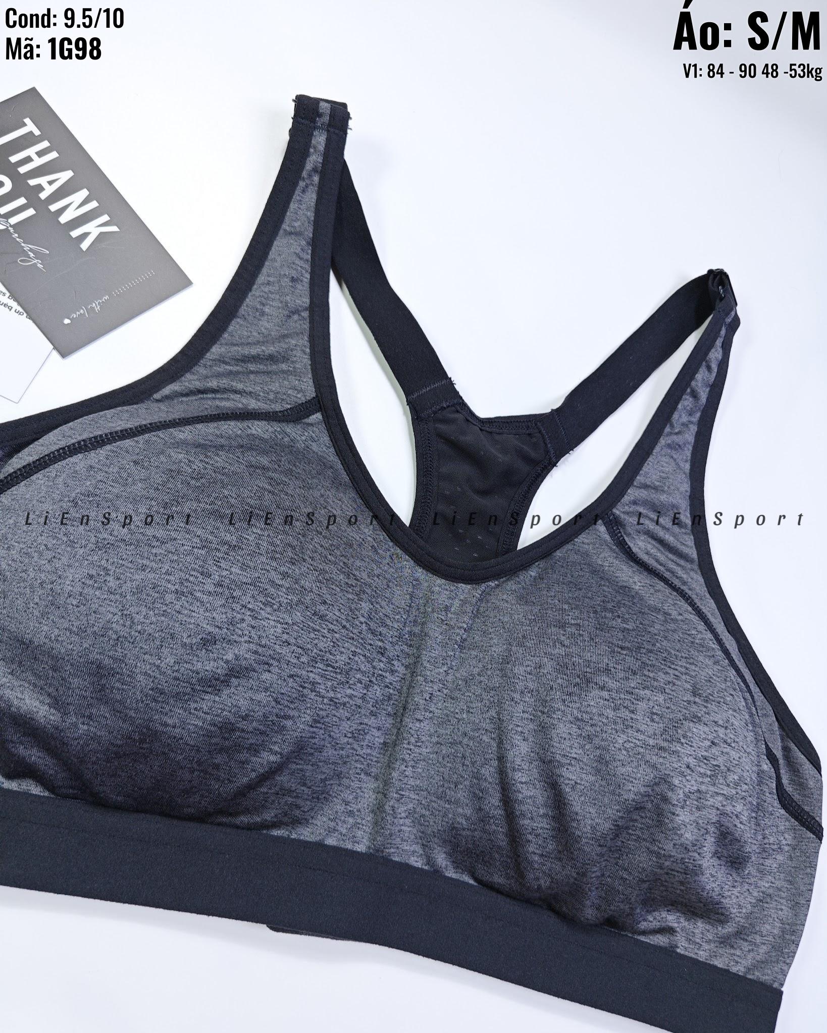 Áo bra thể thao lưng chữ X Nữ Size S M Xám đen Auth 2nd Co giãn 4 chiều Thấm hút mồ hôi Form ôm tôn dáng Phù hợp tập gym yoga chạy bộ Mã:1G98