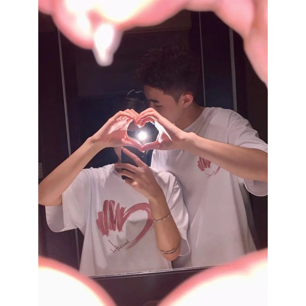 Áo thun couple trái tim local brand form rộng ATD783 Miucho cotton cổ tròn in graphic_thumbnail_7