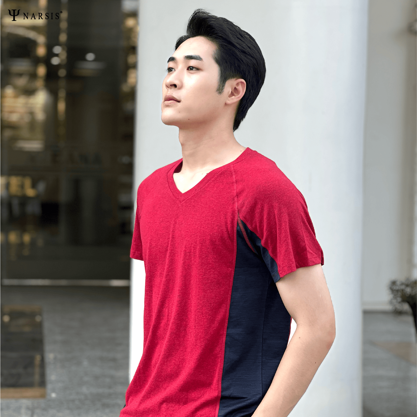 BỘ QUẦN ÁO THỂ THAO NAM TẬP GYM NARSIS - PRO-ACTIVE ĐỎ KHỎE KHOẮN E2001 NARSIS CHẤT LIỆU THOÁNG M..._thumbnail_0