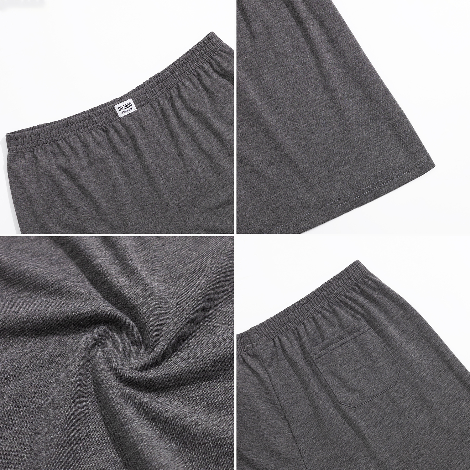 Combo 3 Quần Đùi Ngủ Guzado Vải Cotton Thiết Kế Basic Form Regular Fit Thoải Mái Mặc Nhà GDN01_thumbnail_3