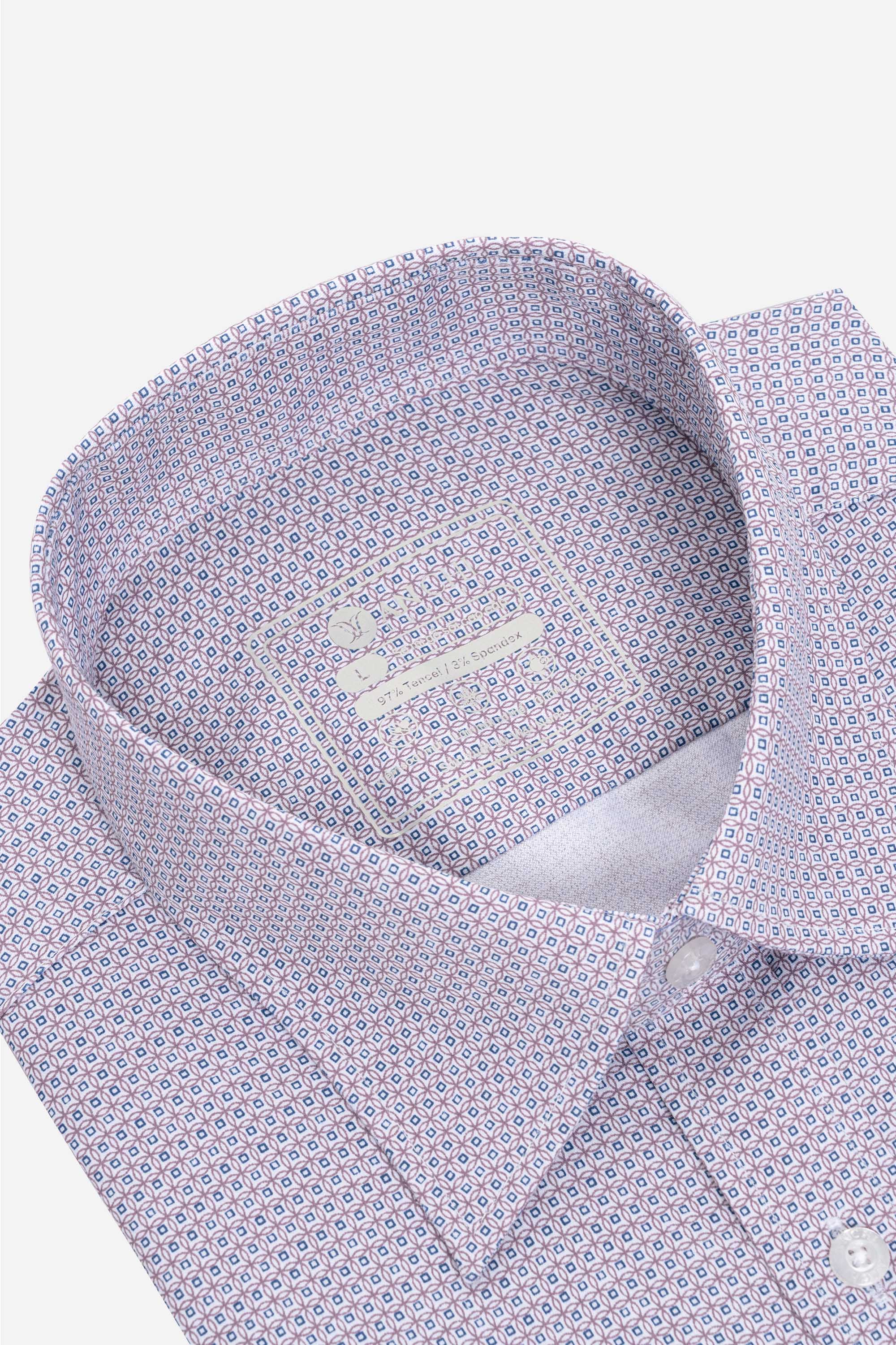 Sơ Mi Cộc Tay Họa Tiết Nam Trung Niên ANCHI Chất Liệu Sợi Sồi Cao Cấp Phom Suông Vạt Ngang Màu Trắng Bi_thumbnail_49