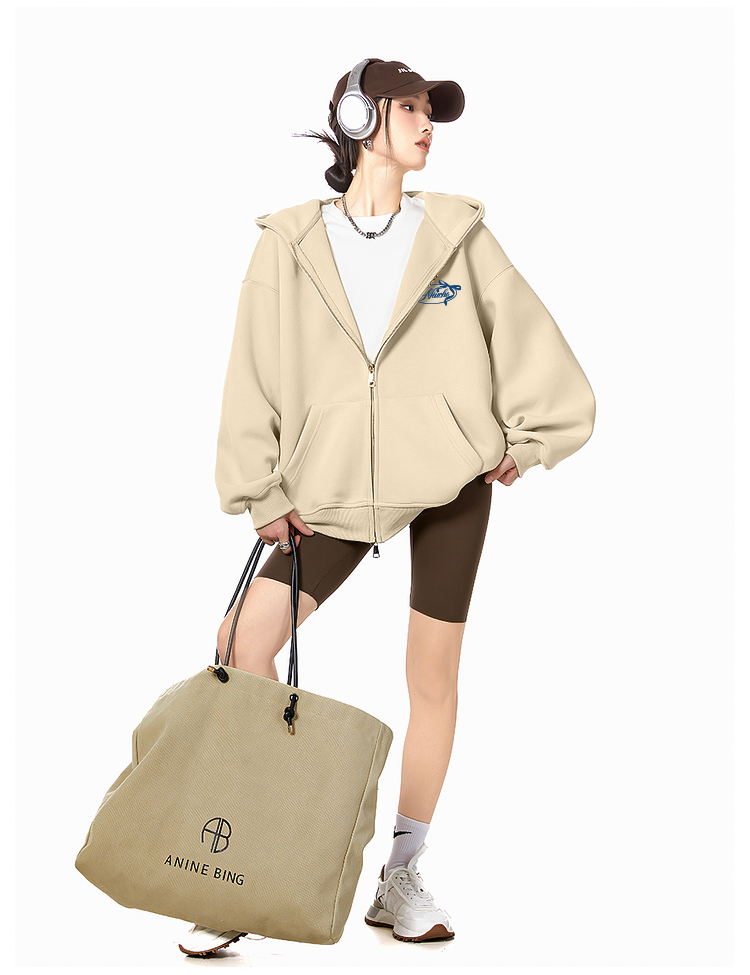 Áo hoodie zip local brand form rộng vải nỉ chân cua HZD1641 Miucho in typography_thumbnail_2