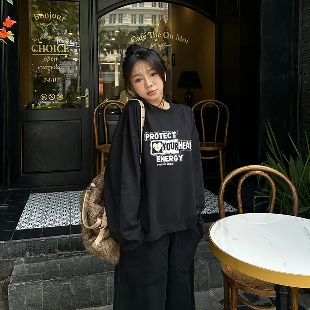 Áo thun boxy tay dài chữ cá tính Miucho 3149_thumbnail_5