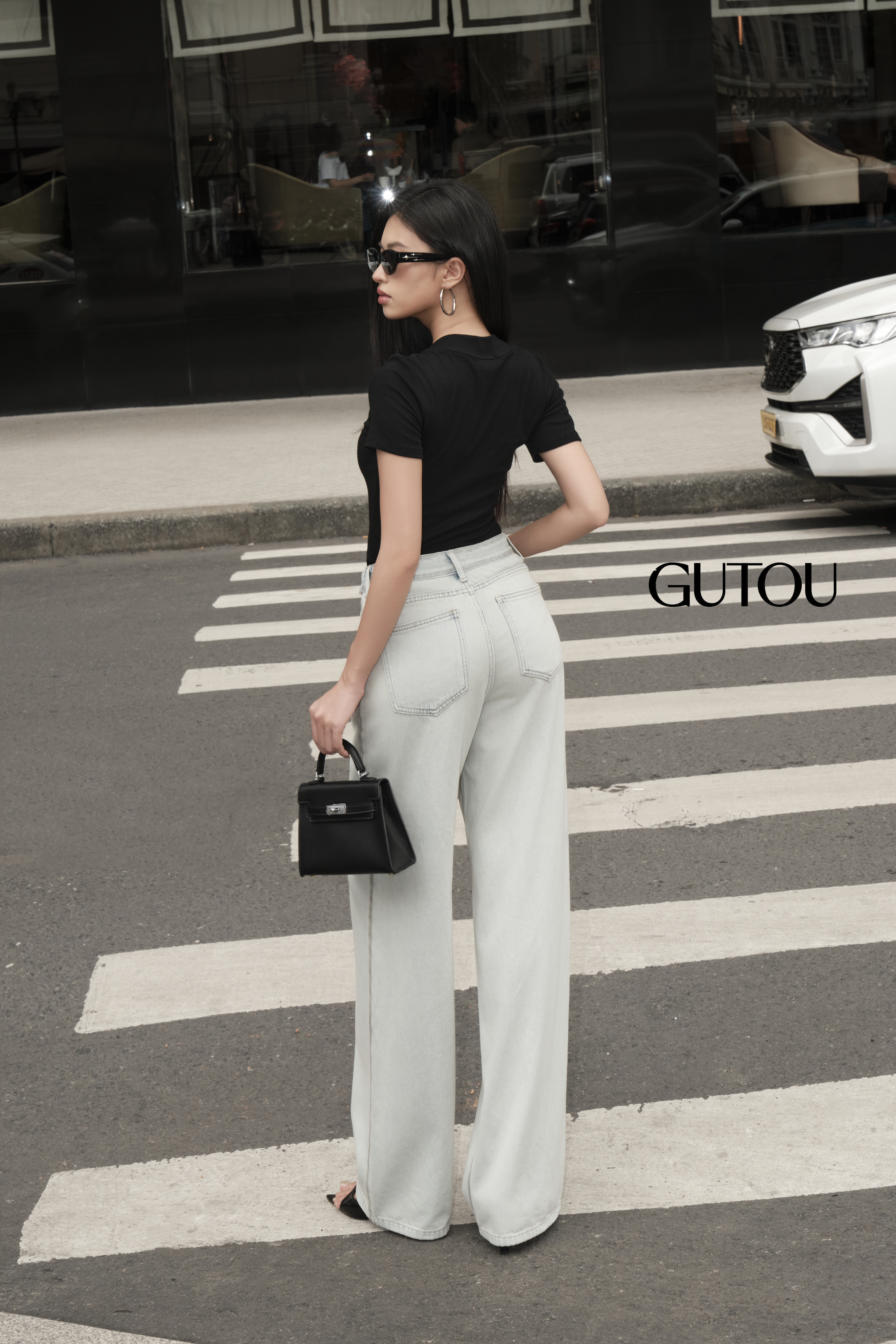 [ GUTOU ] Quần Jean Suông Minimal Viền Xám_thumbnail_2