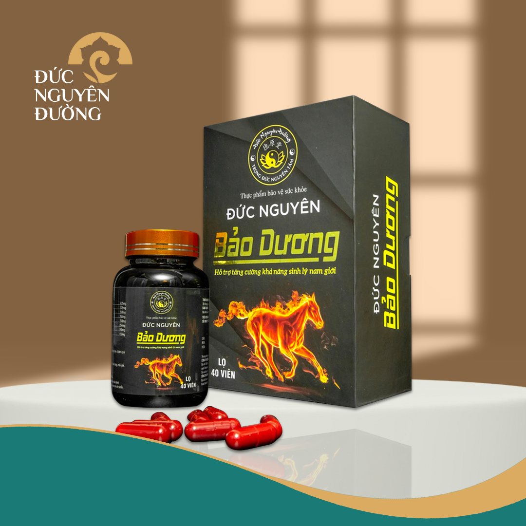 Viên Uống Đức Nguyên Bảo Dương bổ thận tráng dương, tăng cường sinh lực và khả năng sinh lý nam giới (40 viên)