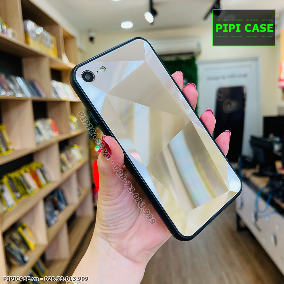 Ốp Lưng iPhone 7 / 8 - Kim Cương 6D - Bạc