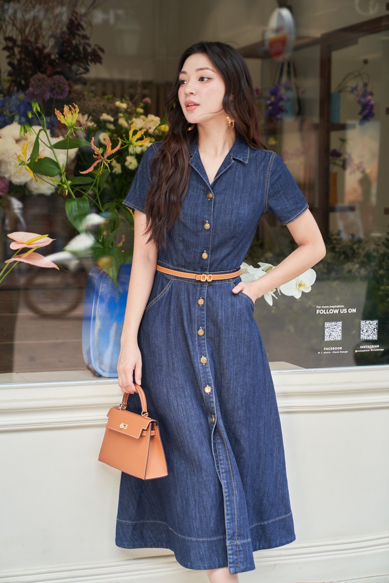 Váy Jean Tặng Kèm Đai 