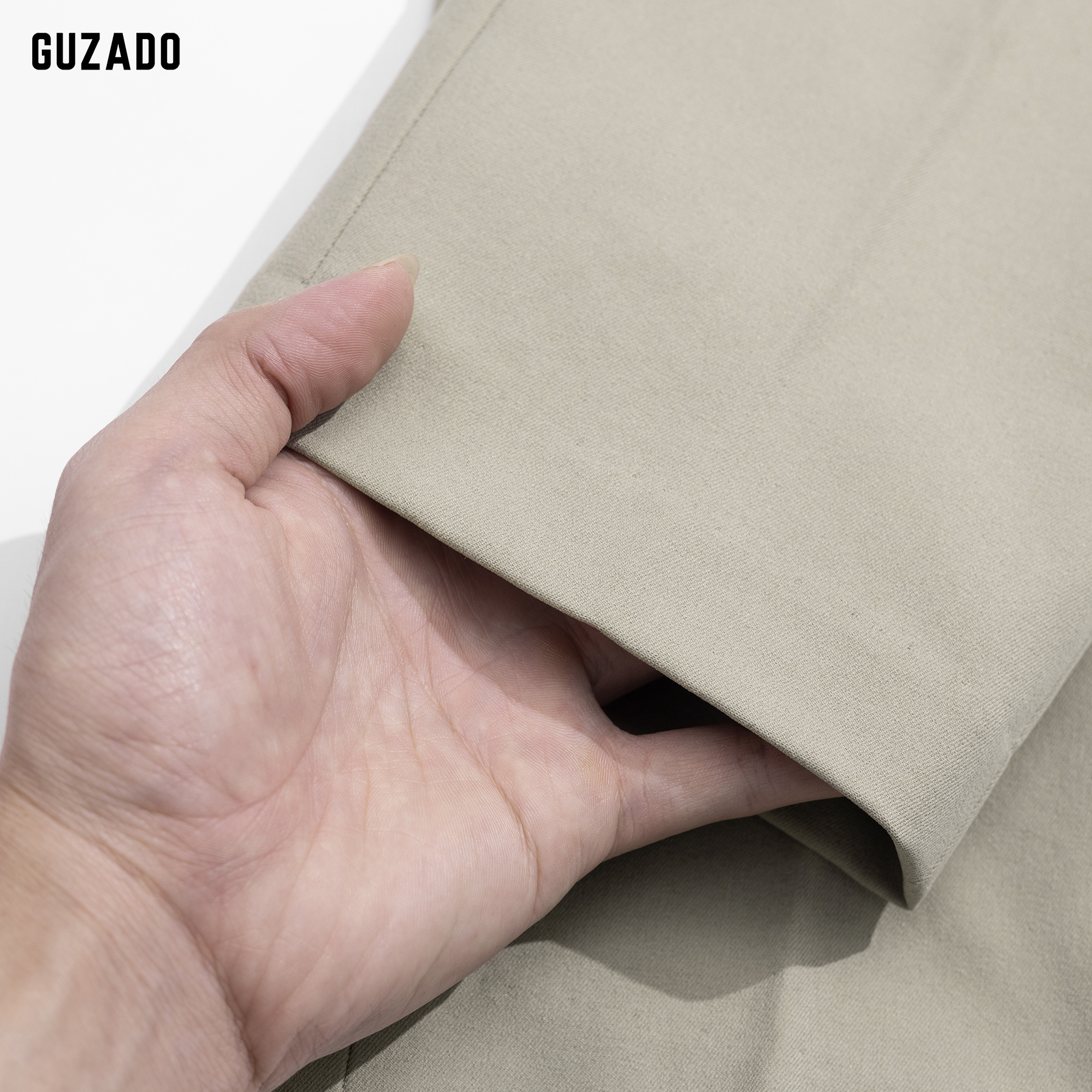 Quần Tây Nam Kaki GUZADO, Cạp Cao Dáng Đứng GTR01S_thumbnail_5