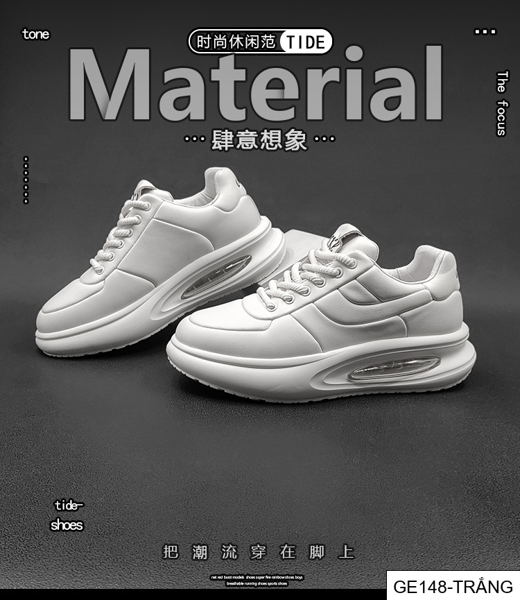 GE148 - Giày thể thao dễ phối mùa thu Da bò lớp đầu cho nam giày hợp thời trang nam giày nam ga Châu Âu Giày bánh mì thường ngày Thiểu Số da thật