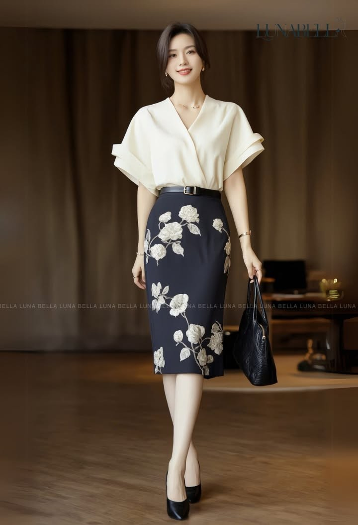 Set tay áo hai tầng ROSALEEN màu TRẮNG_thumbnail_7