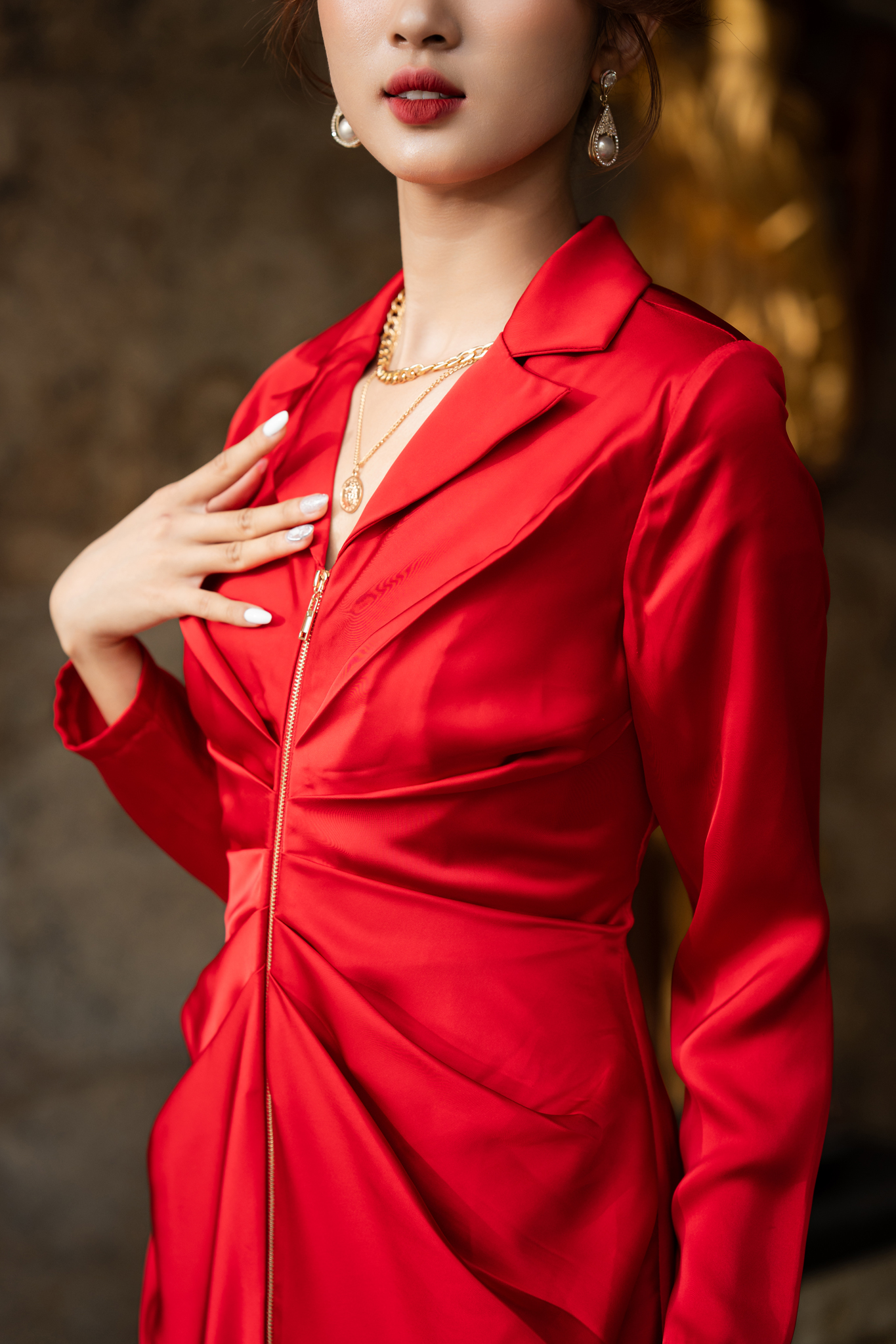 ĐẦM ĐI TIỆC MÀU ĐỎ DÀI TAY- MELY DRESS_thumbnail_3