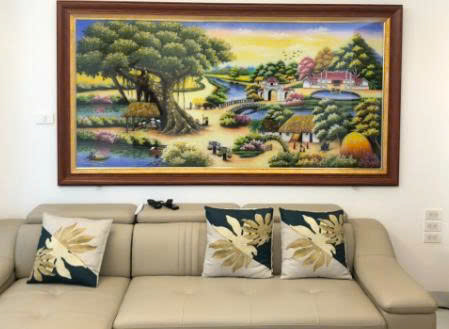 Tranh đá quý cây đa bến nước TUYỆT ĐẸP_thumbnail_2