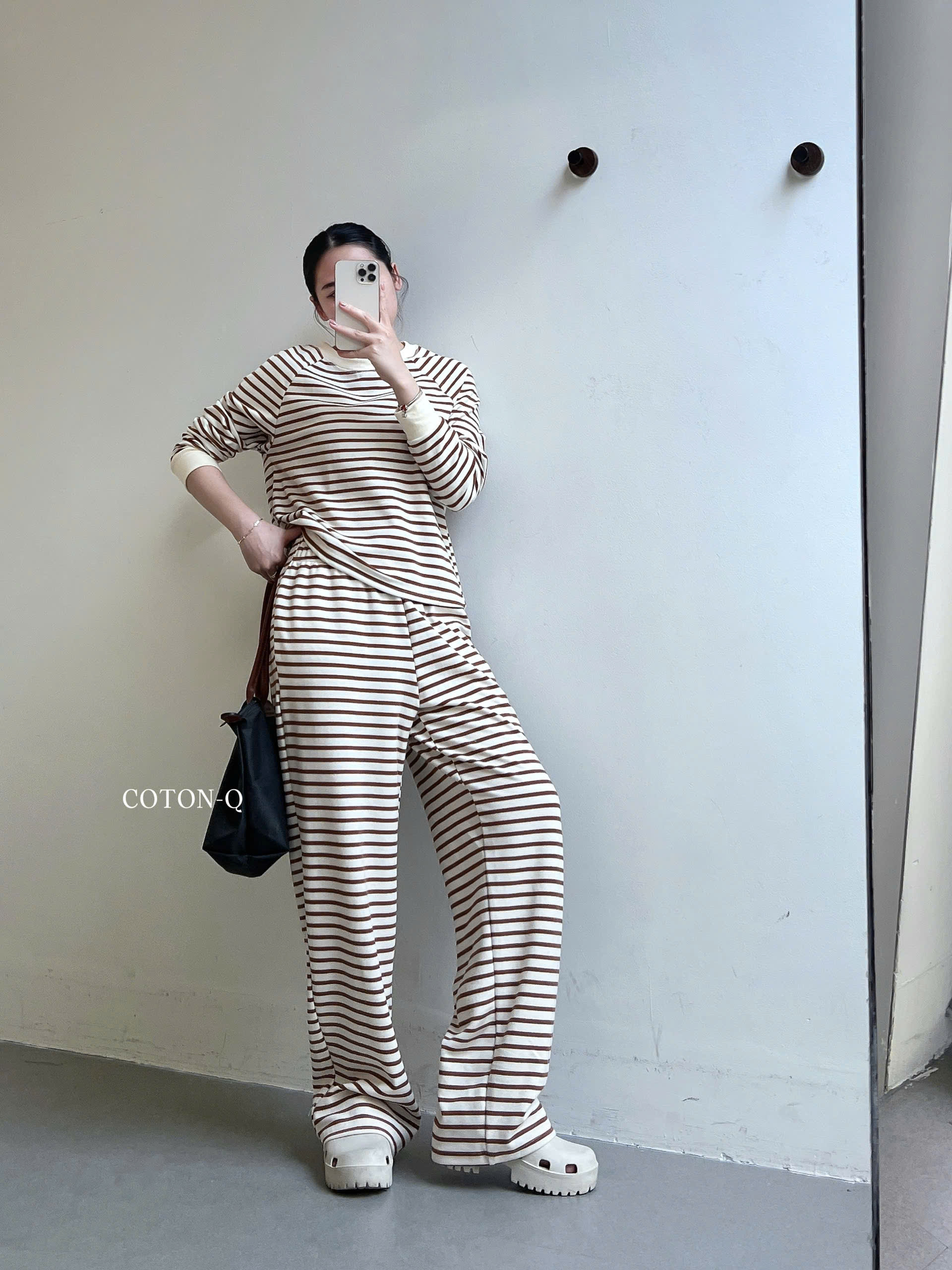 Set áo tay dài + quần phối sọc ( NÂU )_thumbnail_19