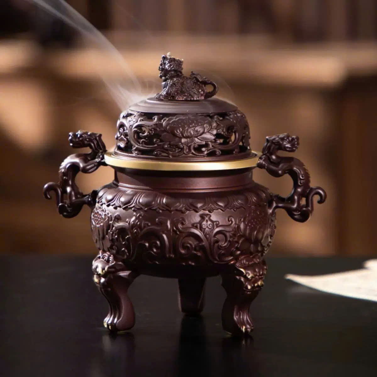 Lư xông trầm hương bằng đồng cao cấp _thumbnail_3
