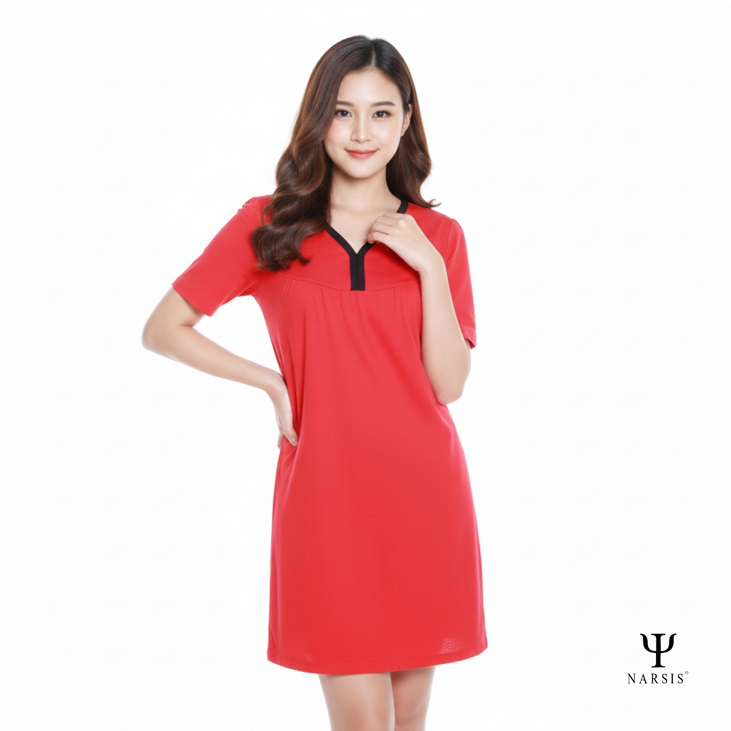 VÁY NGỦ NỮ B4002 NARSIS CHẤT LIỆU THOÁNG MÁT, DỄ CHỊU, THOẢI MÁI CẢ NGÀY, DỄ VẬN ĐỘNG_thumbnail_3