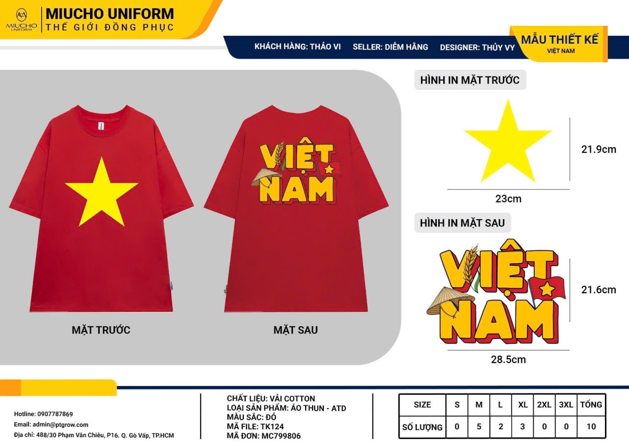 Áo thun thiết kế như yêu cầu TK122