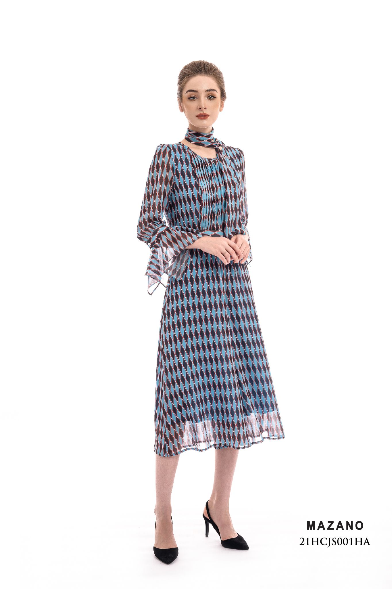 Bộ Áo liền Quần Jumpsuit vải voan in họa tiết cách điệu_thumbnail_0