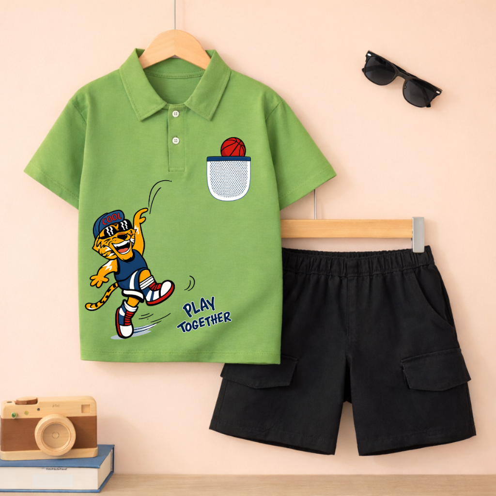 Set bộ Polo bé trai hình Con hổ Together - Loza Kids BU630_thumbnail_2