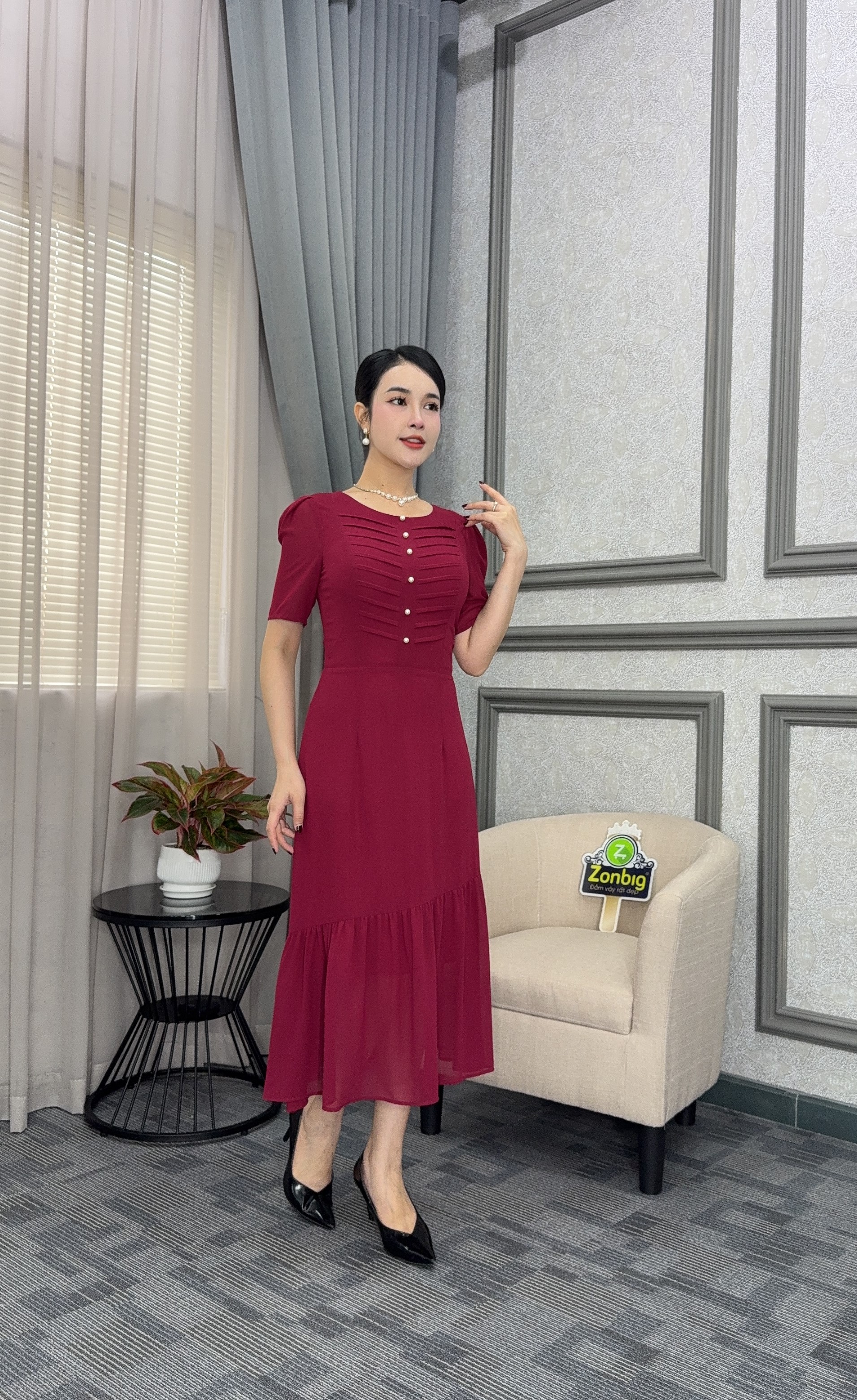 Đầm xòe - Y1889 - Thương hiệu Zonbig_thumbnail_2
