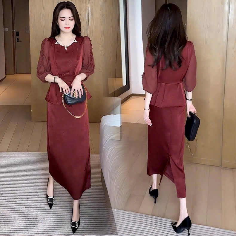 18103-Đầm liền  suông lụa tay lở dáng peplum cách điệu ( lụa , lót)_thumbnail_1
