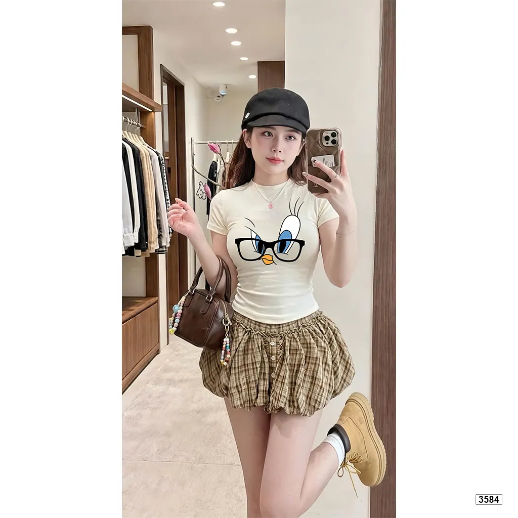 Áo baby tee form ôm slim fit hoạt hình Beezy 3584_thumbnail_6