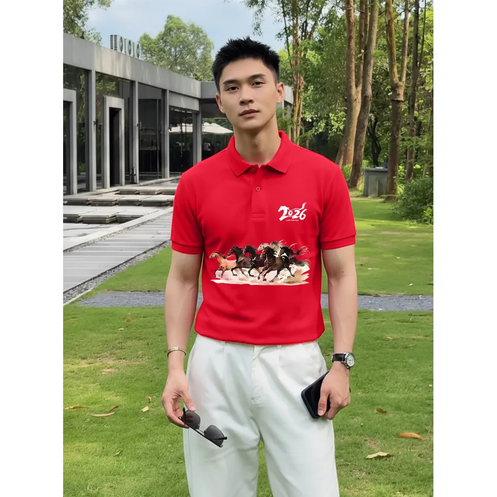 Áo polo Tết Bính Ngọ Miucho Iconic vải poly cá sấu thoáng mát cổ trụ form vừa in mix 2992_thumbnail_4