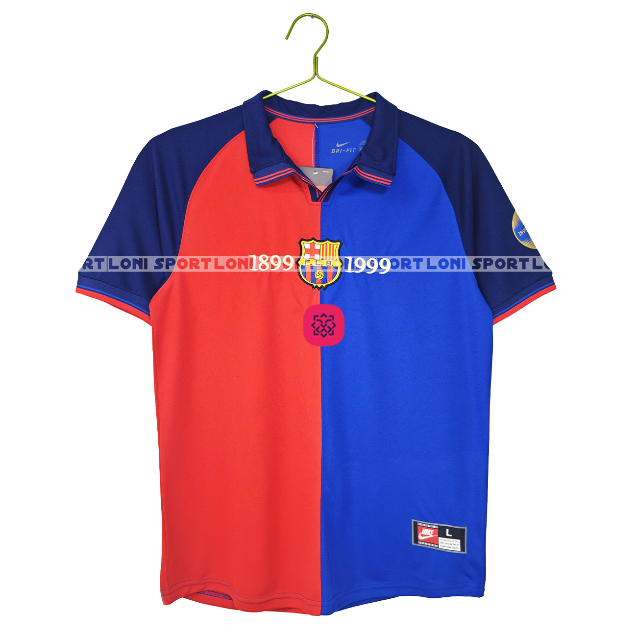 Áo Retro Barca sân nhà xanh/đỏ 1899/1999_thumbnail_1