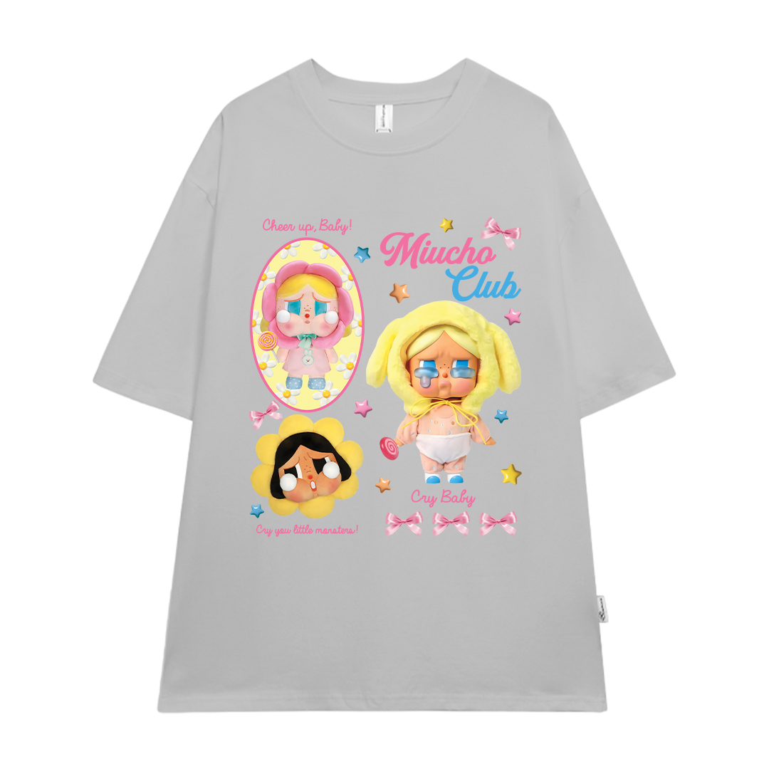 Áo thun CRY BABY nhiều màu ATD1336 Miucho form rộng vải cotton in mix_thumbnail_16