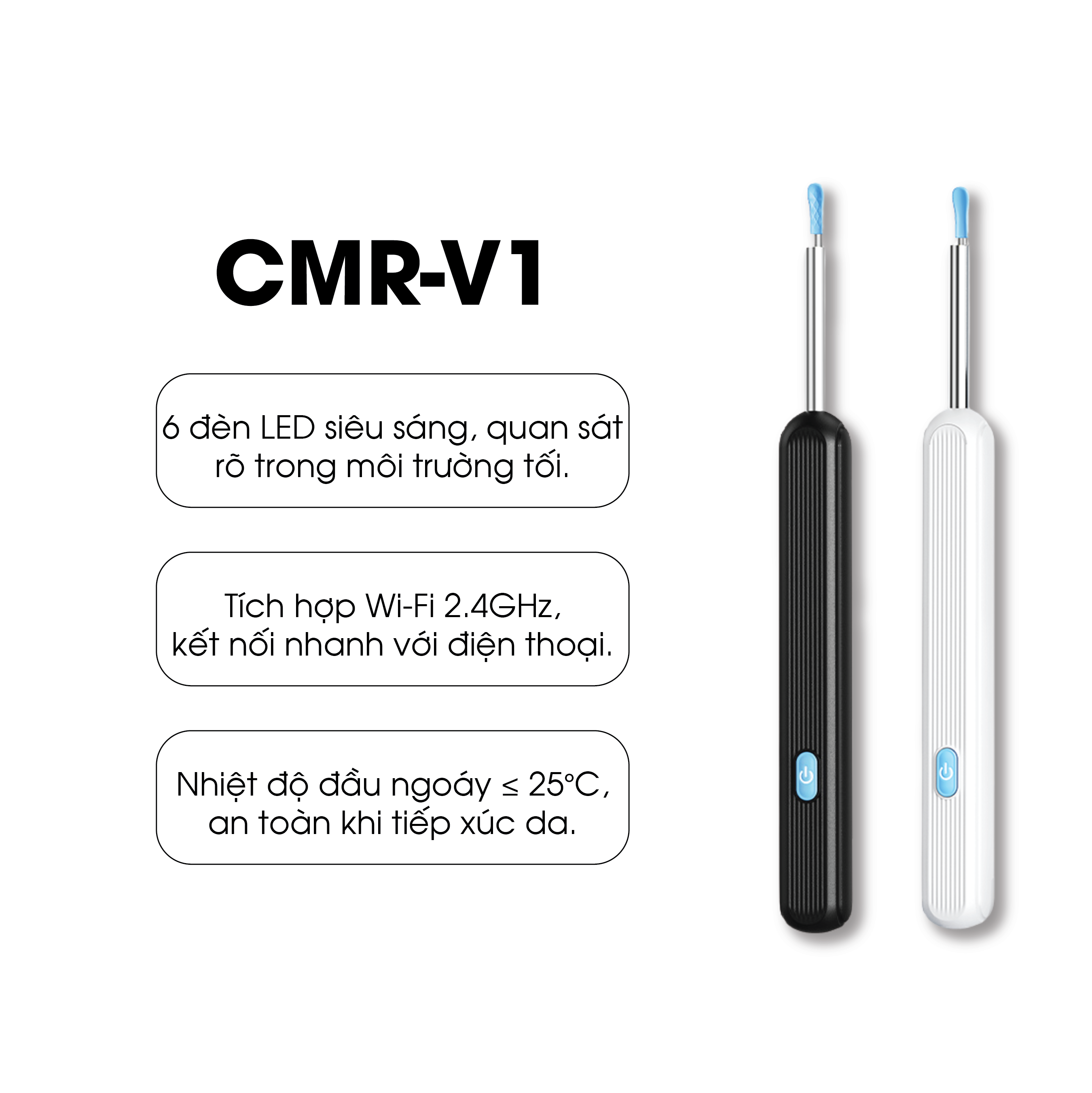 MÁY LẤY RÁY TAI CAMERA QUAN SÁT 360 ĐỘ WINKI V1 - CMR-V1