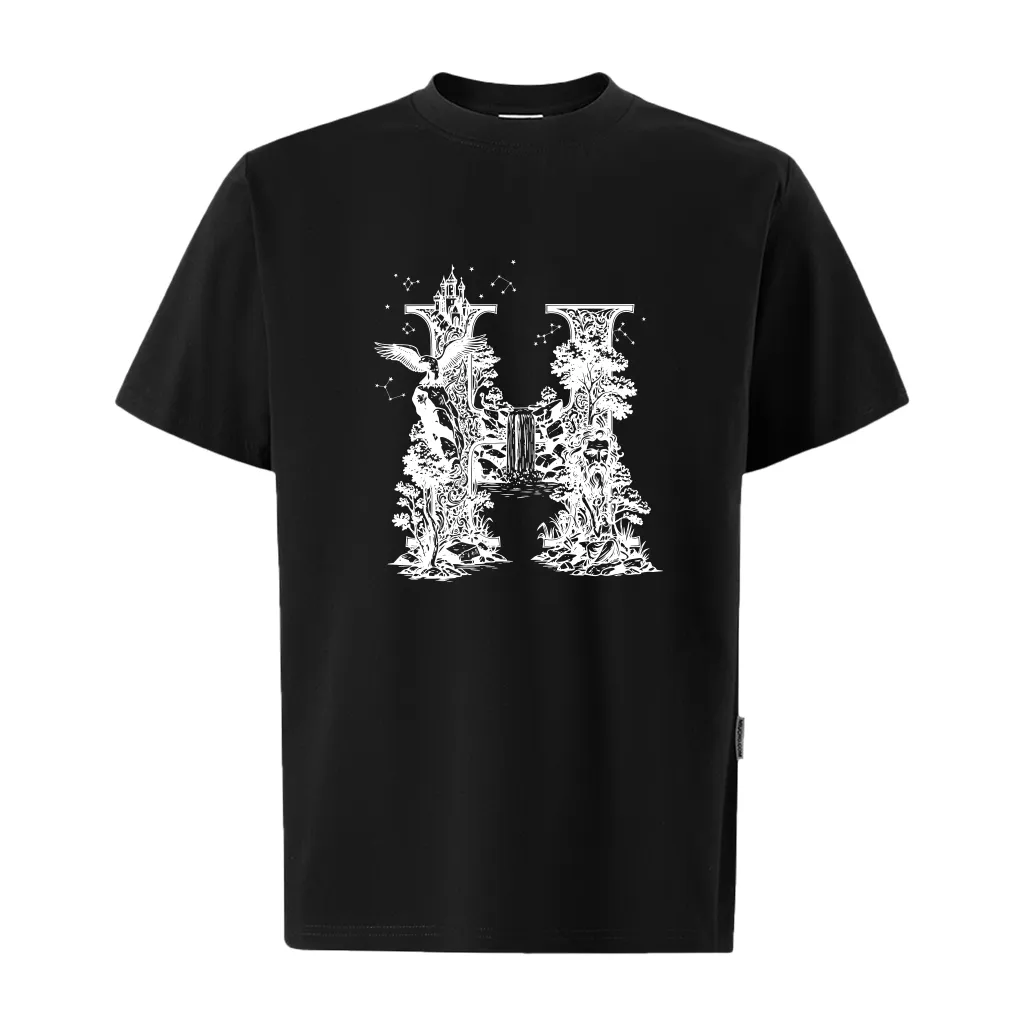 Áo phông nam form rộng Miucho Iconic vải cotton co giãn thoáng mát trẻ trung chữ cái H in kiểu 2753_thumbnail_9