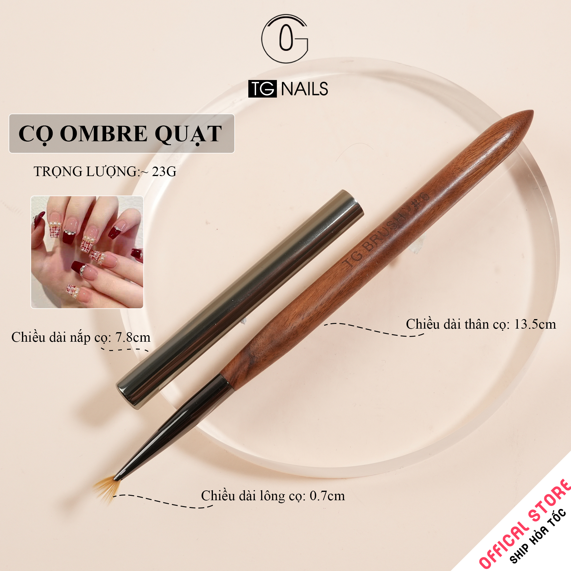 Cọ vẽ móng TG NAILS cán gỗ cao cấp_thumbnail_7