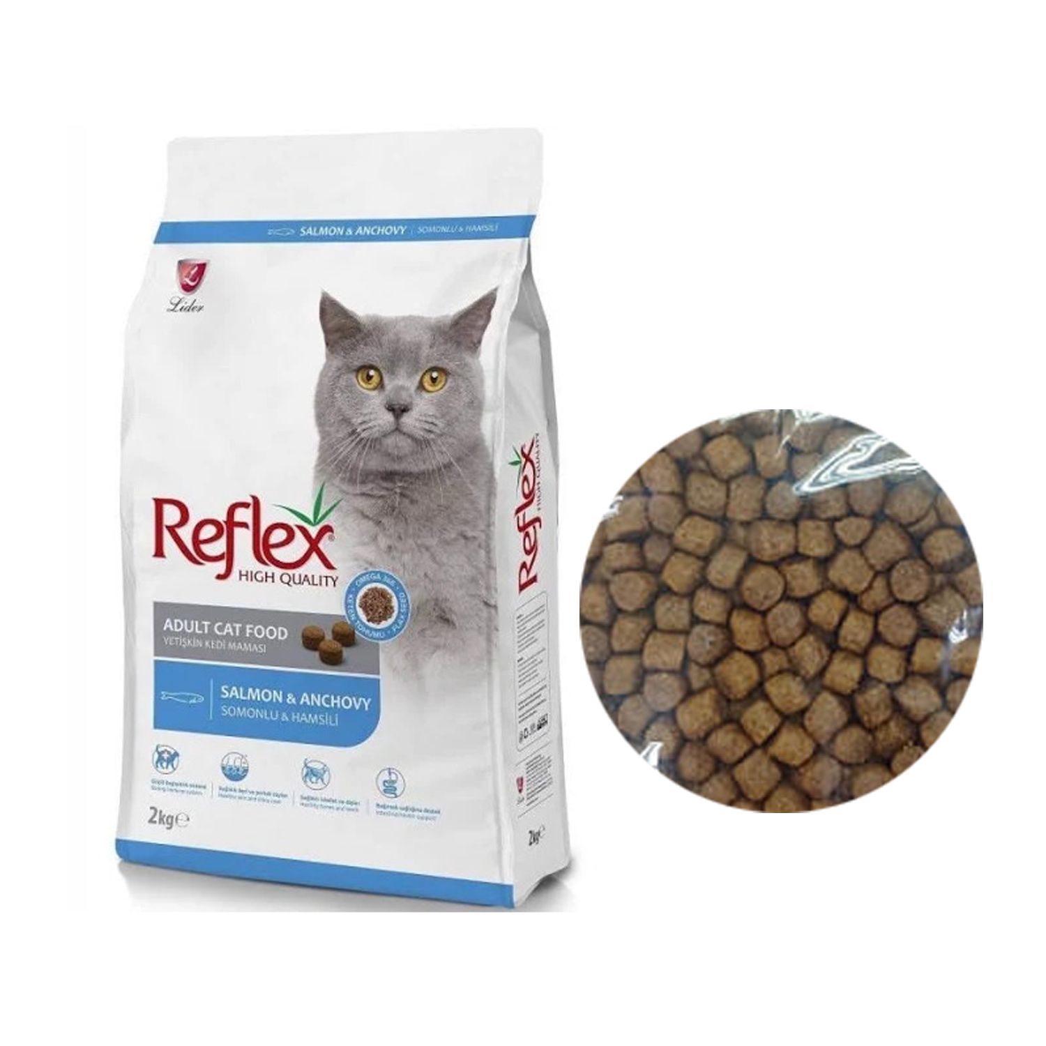 Thức ăn cho mèo Reflex Adult Cat Food Salmon & Anchovy (vị cá hồi & cá cơm) 15kg_thumbnail_3