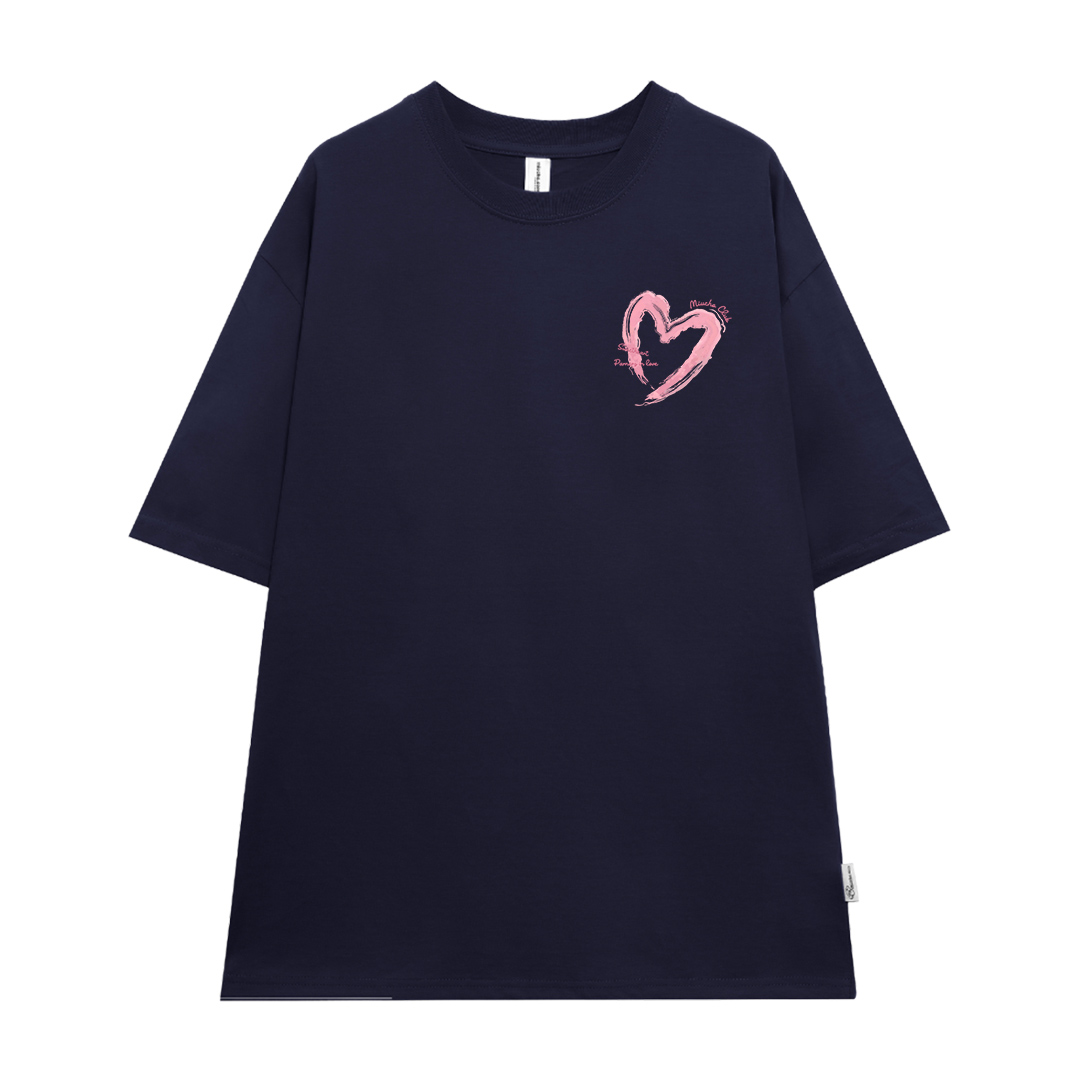 Áo thun cặp nam nữ trái tim form rộng 1941 Miucho cổ tròn vải 4c cotton 220gsm thoáng mát in mix_thumbnail_12