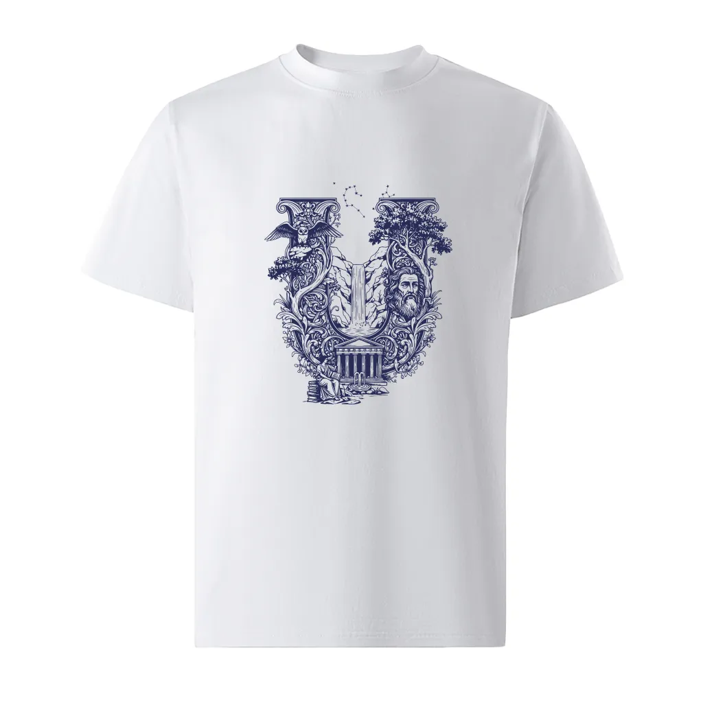 Áo phông form rộng nam tính Miucho Iconic vải cotton thoáng mát dày dặn chữ U in artwork 2766_thumbnail_0