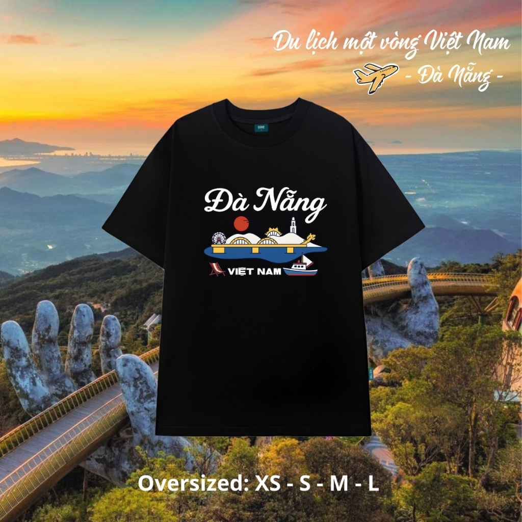 Áo Việt Nam du lịch Huế, Đà Nẵng... dáng oversize rộng cotton 250gsm - Local brand We Tee T027_thumbnail_7