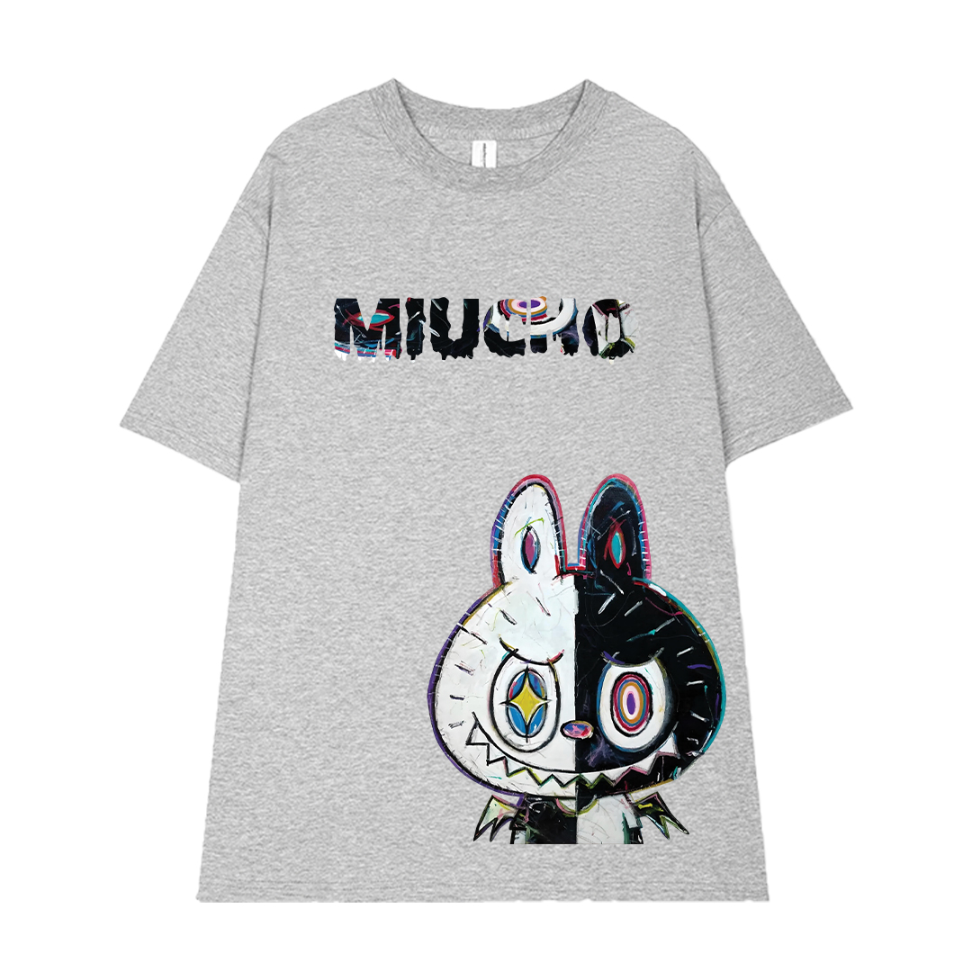 Áo phông labubu form rộng unisex ATD1442 Miucho tay ngắn cổ tròn in mix_thumbnail_8