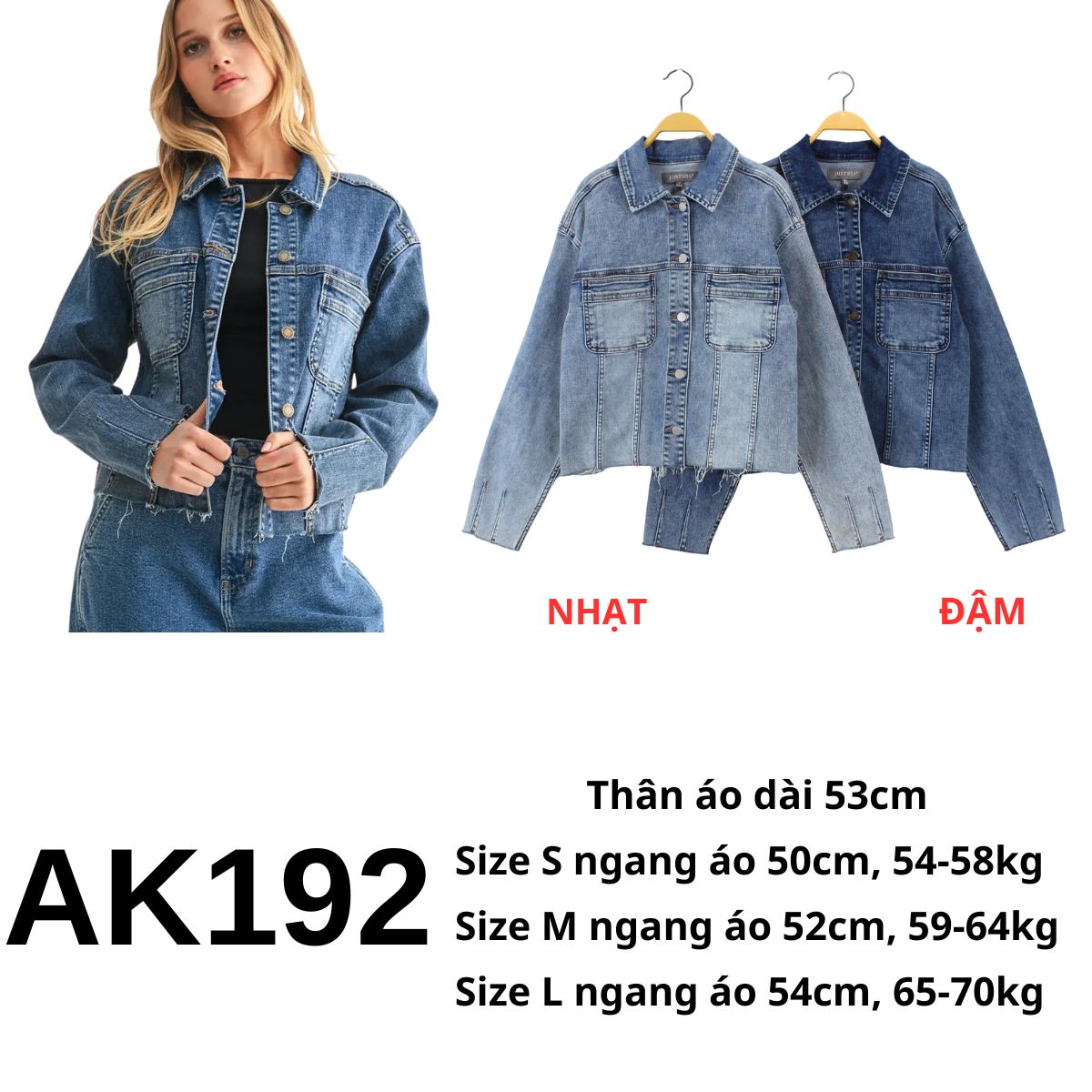 AK192-ÁO KHOÁC JEANS