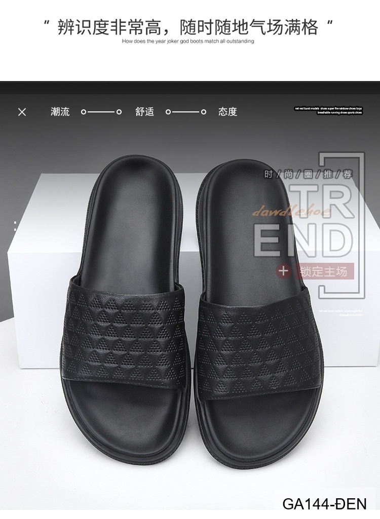 GA144 - Dép nam da thật đế cao su thoáng khí, kiểu dáng thời trang dễ phối đồ màu đen_thumbnail_10