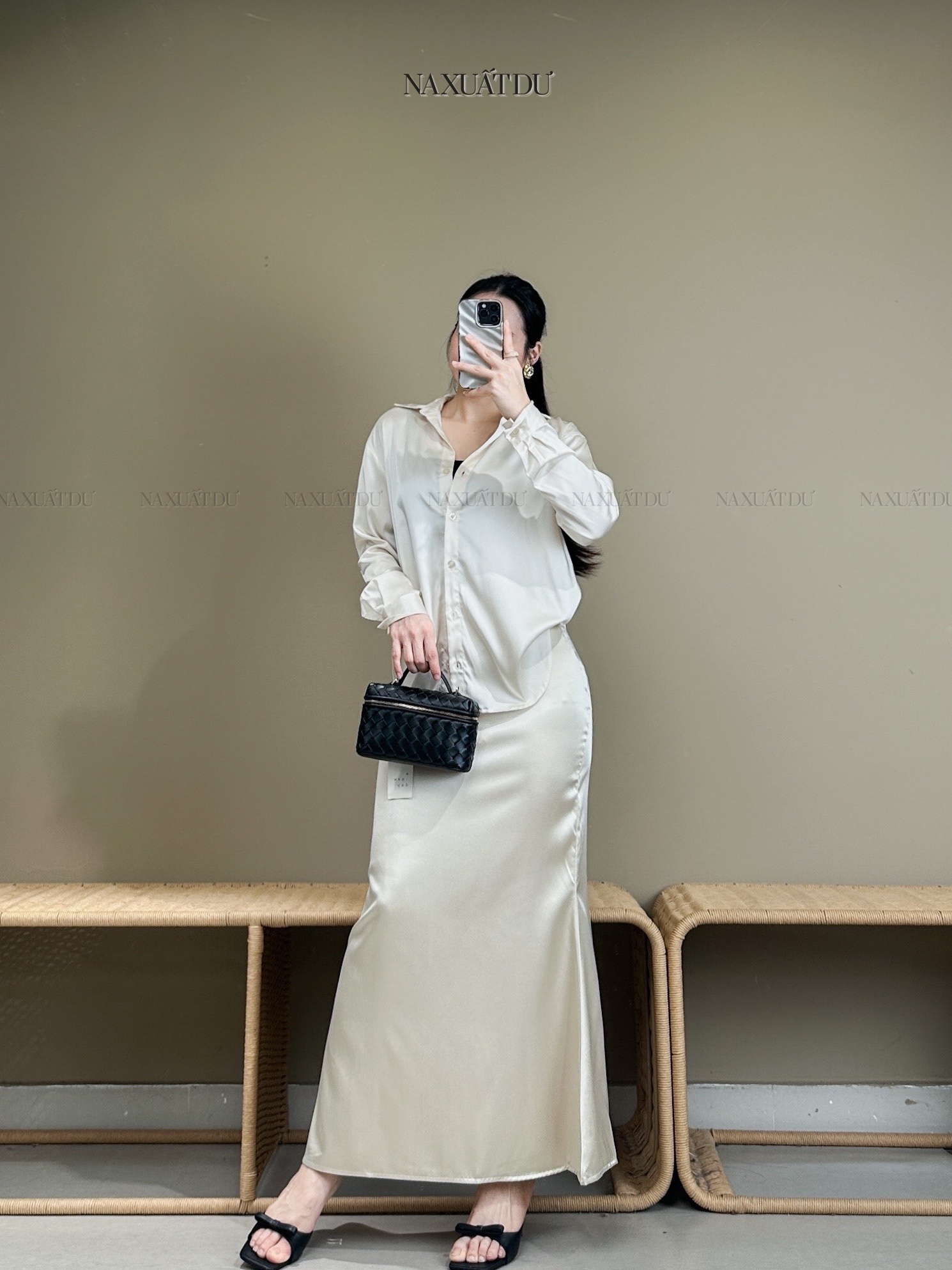 ÁO sơ mi lụa " Fifty Street " - A445