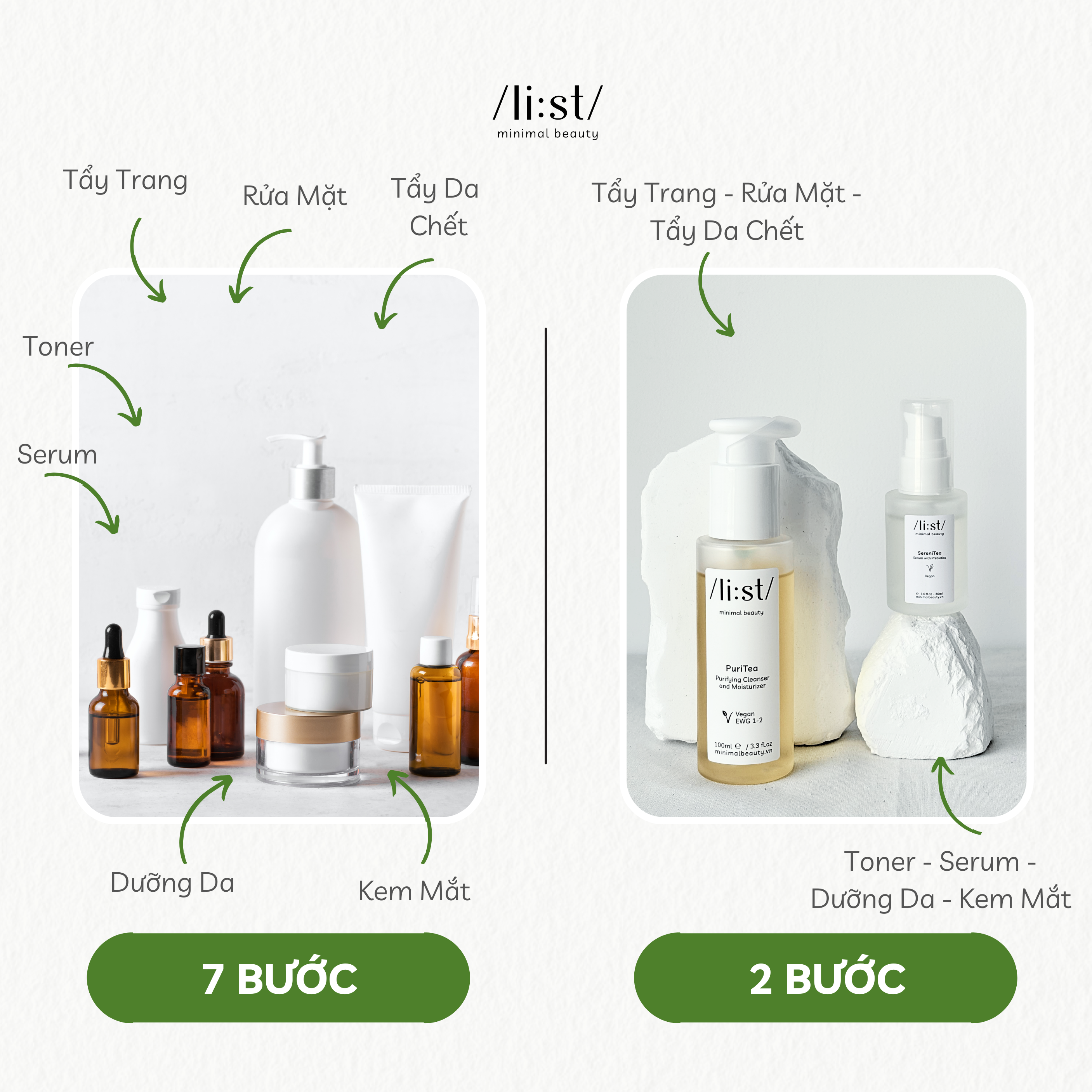 Bộ Đôi Chăm Da Tối Giản Li:st Dưỡng Da, Phục Hồi Và Cân Bằng Da Trà Rửa Mặt PuriTea 100ml, Serum SereniTea 30ml_thumbnail_6