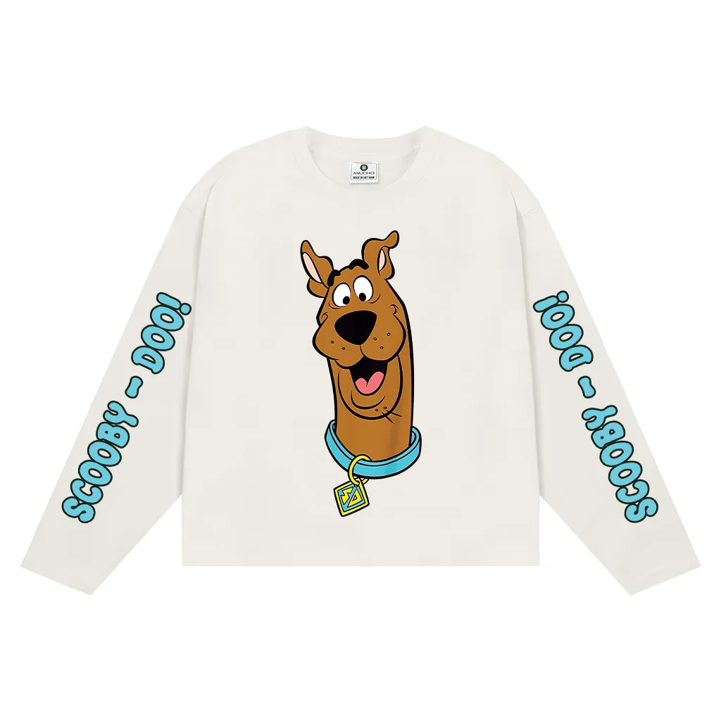Áo thun boxy nam nữ tay dài Miucho cotton thoáng mát dày dặn SCOOBY DOO in mix 2664_thumbnail_8