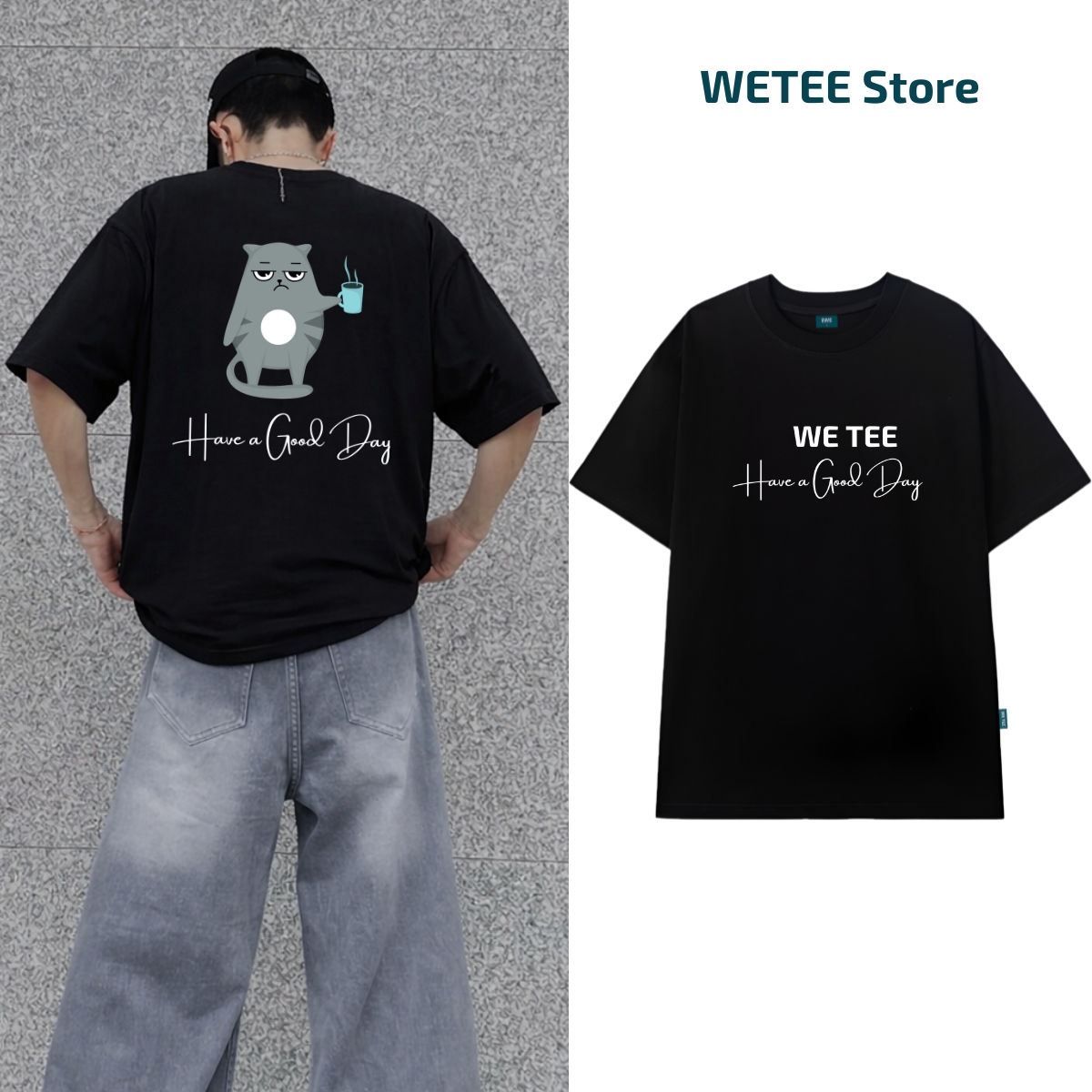 Áo thun local brand 𝐖𝐞 𝐓𝐞𝐞 Have a good day dáng oversize rộng cho nam và nữ - WU0842 WU0842