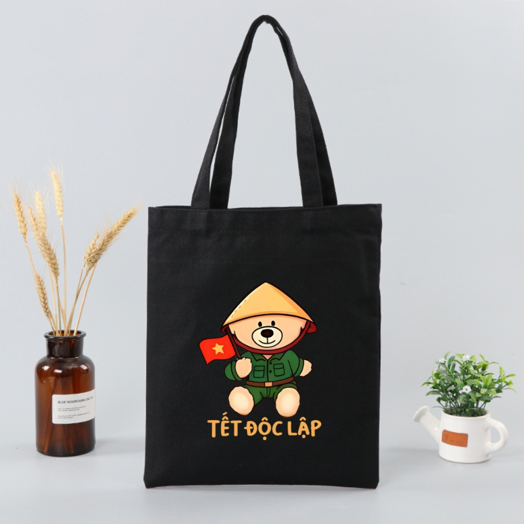 Túi tote vải canvas I Love Vietnam có khóa kéo và ngăn phụ - We Tee TOTE20_thumbnail_2