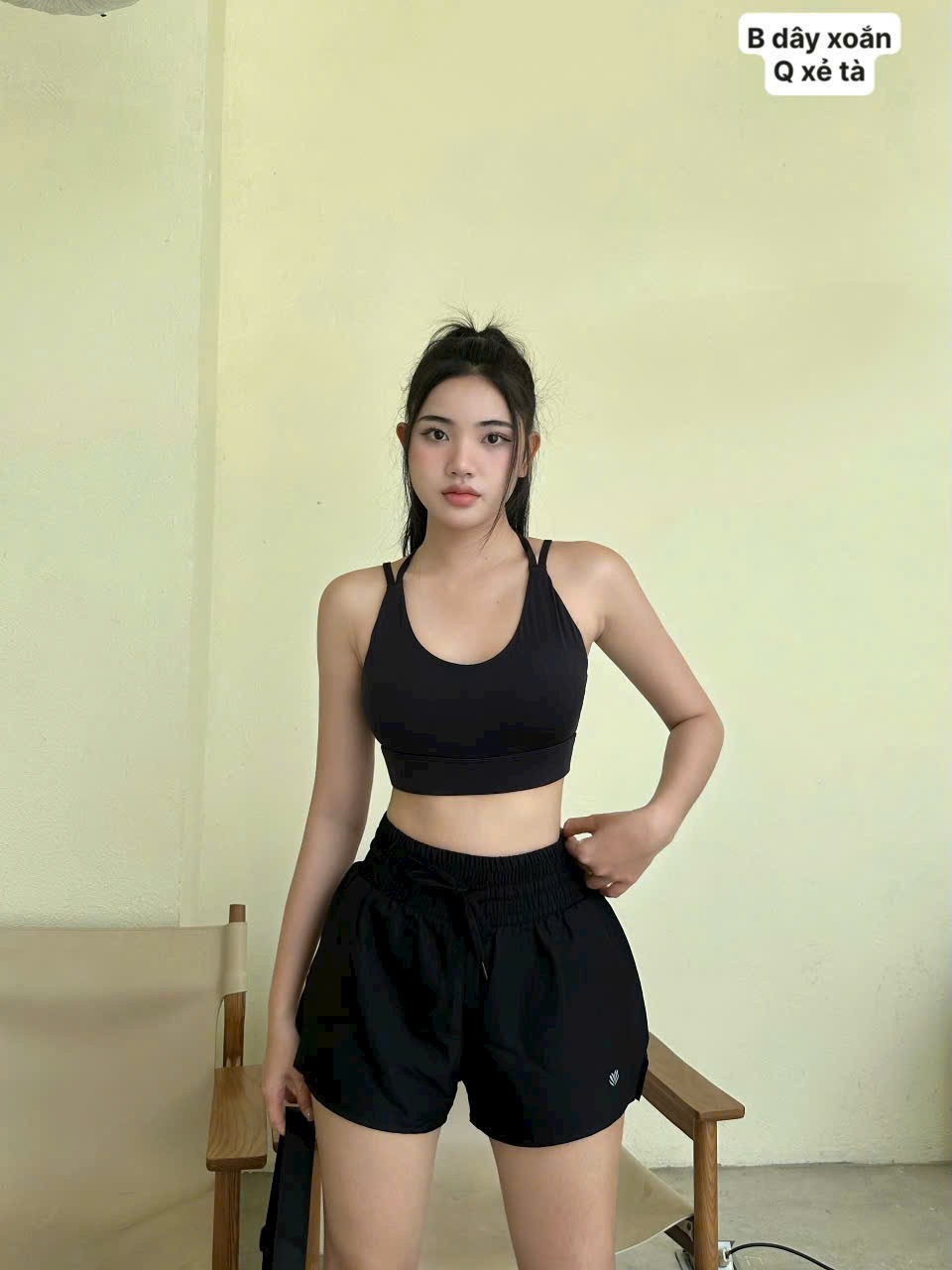 Quần Đùi Thể Thao Boxer 2 Lớp Xẻ Tà Cột Dây_thumbnail_2