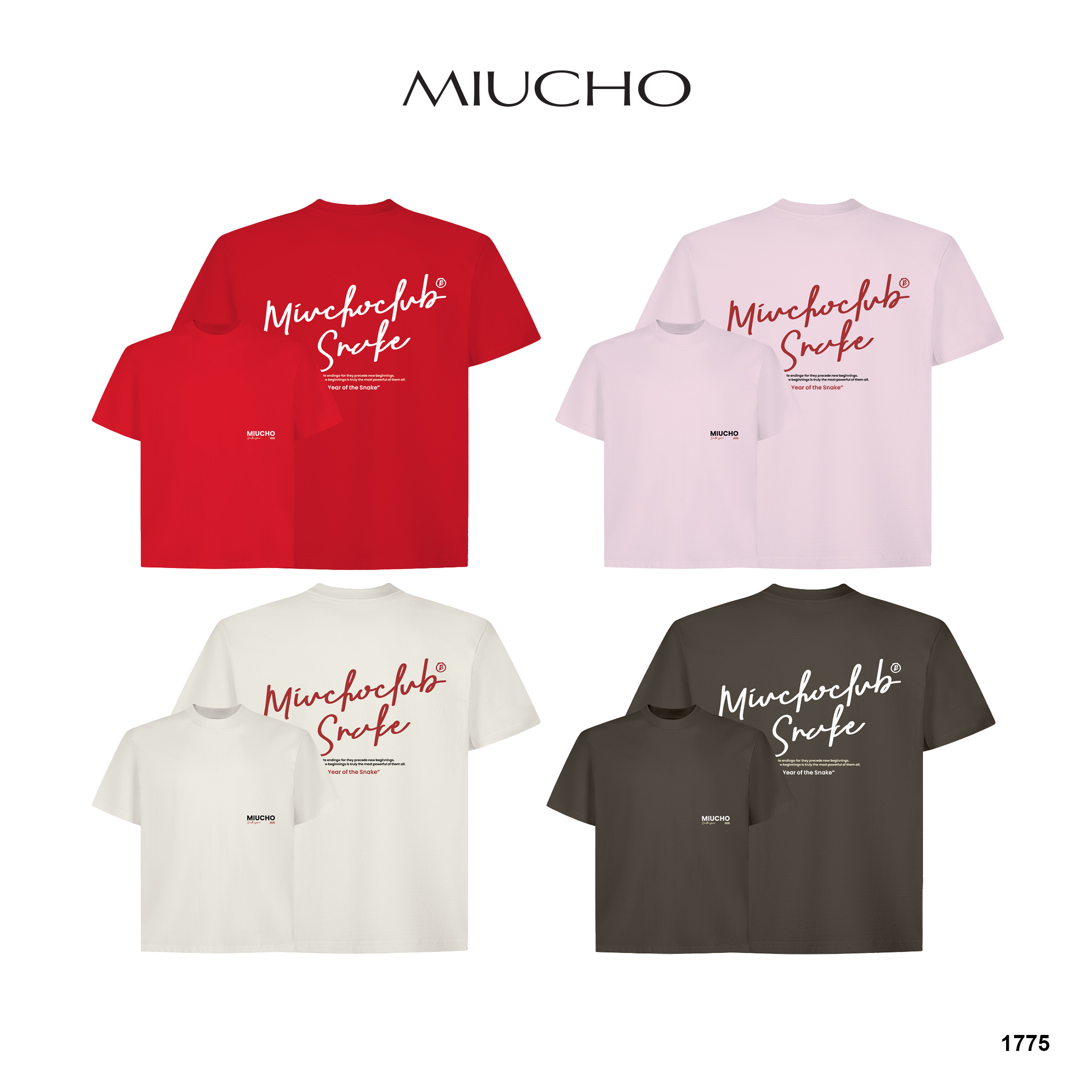 Áo phông boxy tết local brand chất vải cotton 2c 250gsm 1775 Miucho in mix