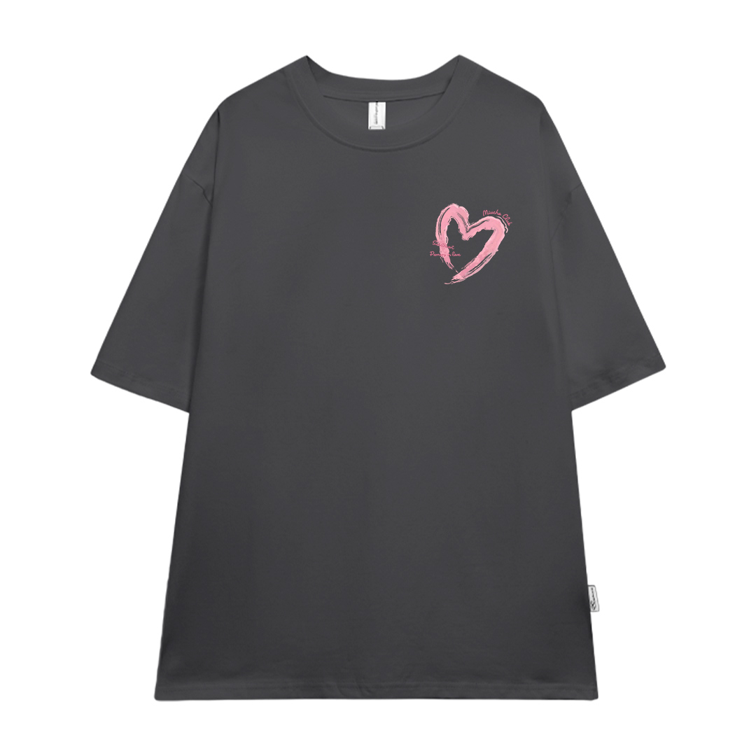 Áo thun cặp nam nữ trái tim form rộng 1941 Miucho cổ tròn vải 4c cotton 220gsm thoáng mát in mix_thumbnail_13